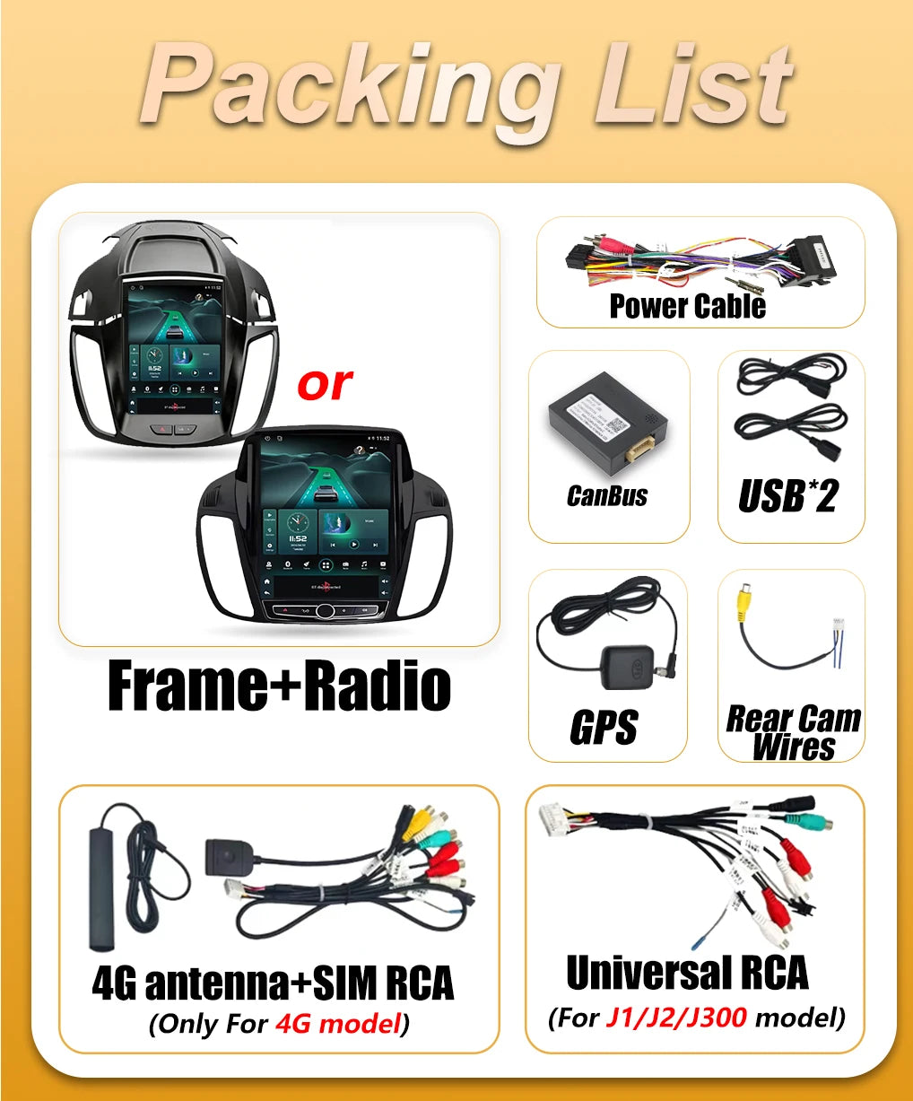 9.7 in. Android CarPlay Head Unit for 2013-2019 Ford Escape