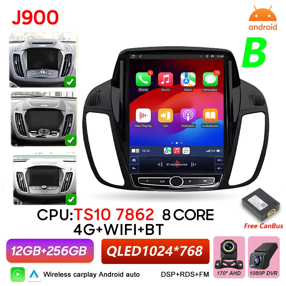 9.7 in. Android CarPlay Head Unit for 2013-2019 Ford Escape