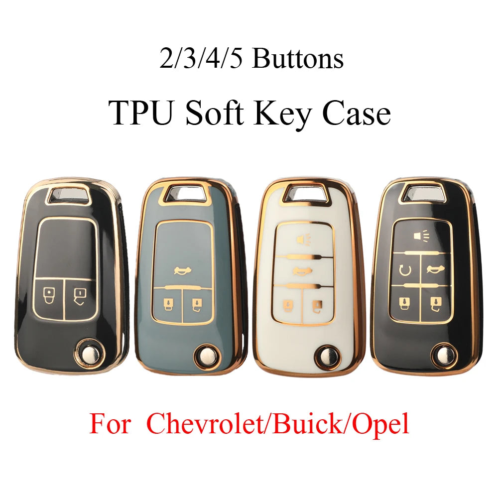 Soft TPU Key Fob Cover for Chevrolet Cruze, Camaro, Impala, Malibu