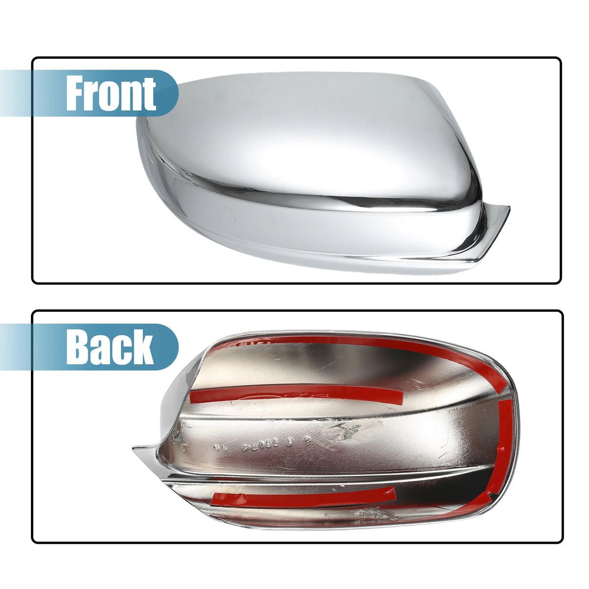 Chrome Mirror Covers for 2011-2022 Chrysler 300 / Dodge Charger, Pair
