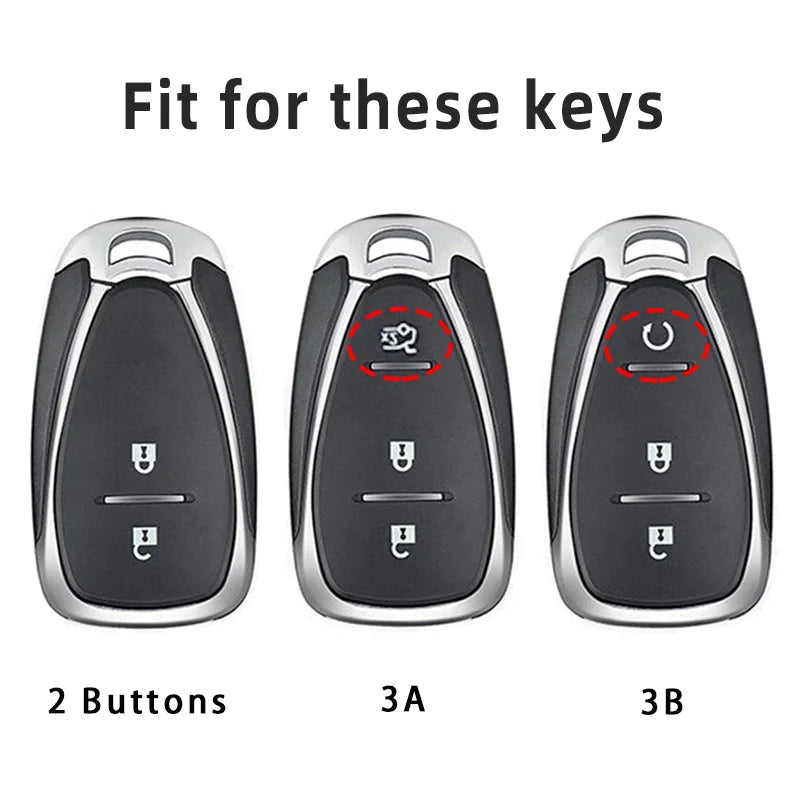 TPU Key Fob Cover for Chevy Malibu, Camaro, Cruze, Equinox, Bolt, Trax