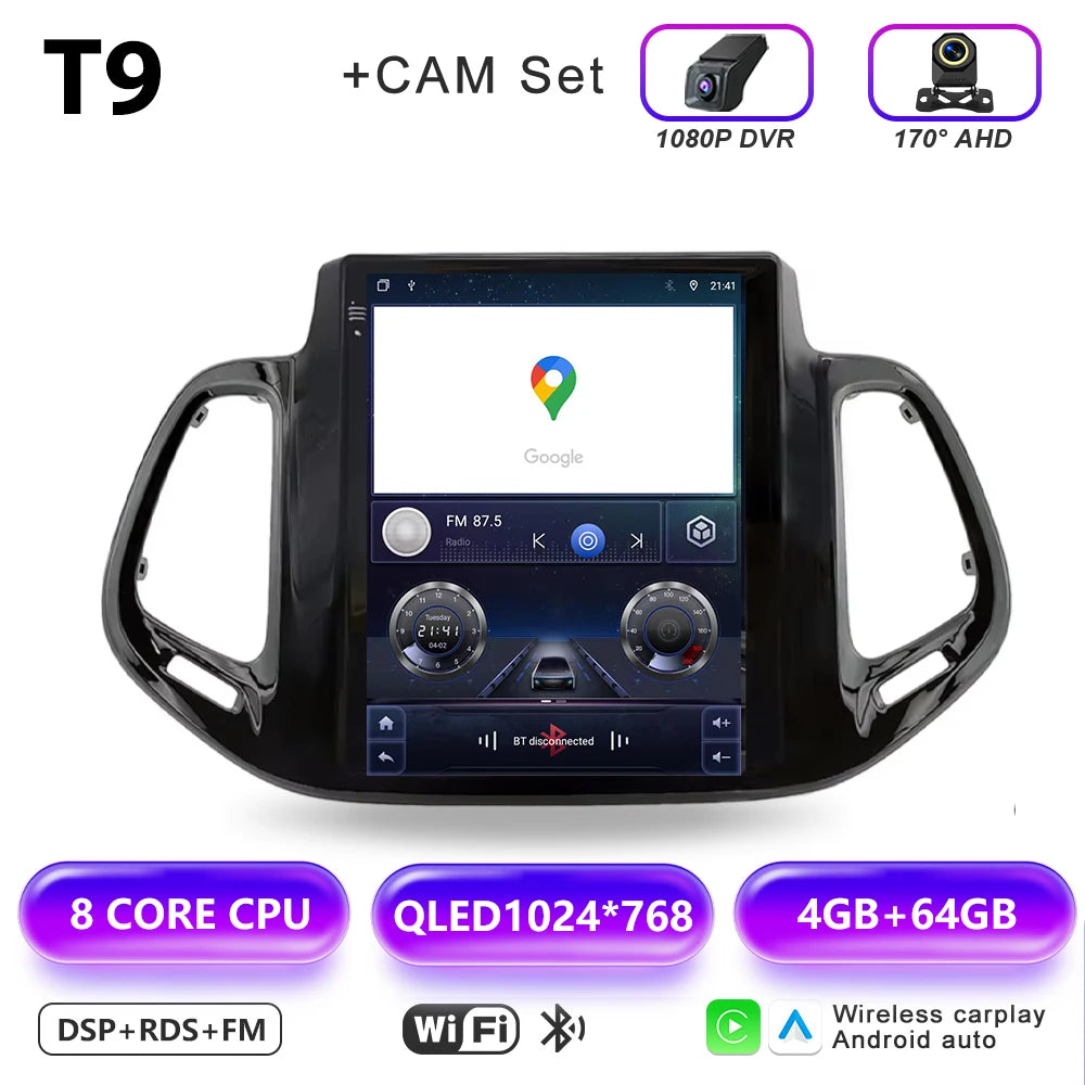 9.7-Inch Android Head Unit for 2017-2019 Jeep Compass