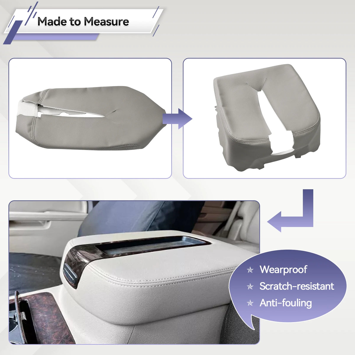 Console Armrest Cover for 2007-2014 Chevy Silverado / Tahoe / GMC Sierra / Yukon