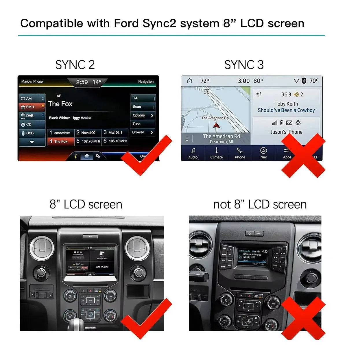 Wireless CarPlay Adapter for Ford SYNC 2, 2011-2015 Edge / 2015 Mustang