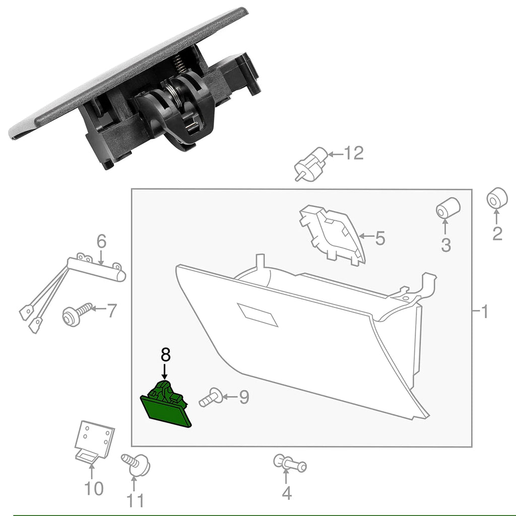 Glove Box Latch Handle for 2009-2014 Ford F-150 / Lincoln MKX