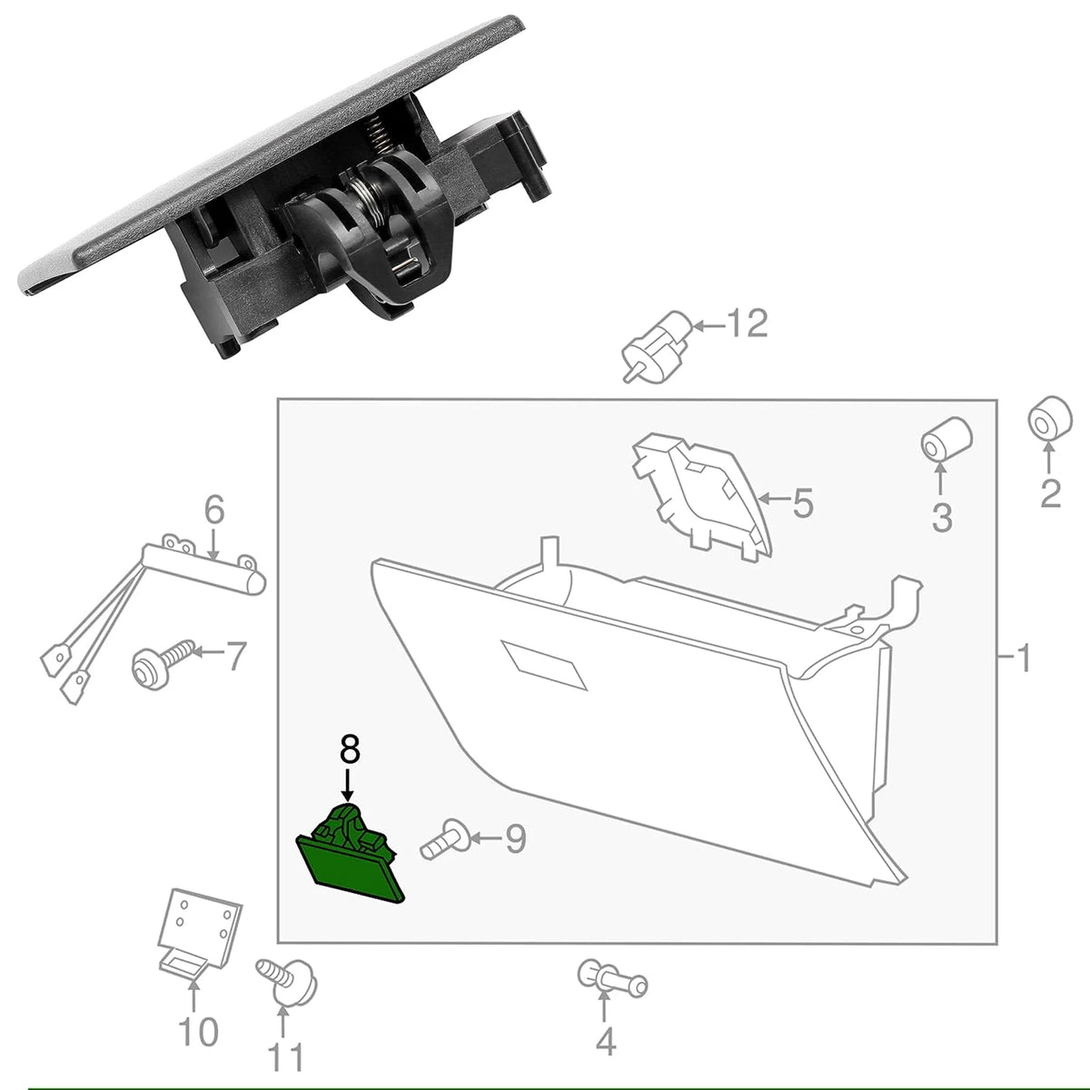 Glove Box Latch Handle for 2009-2014 Ford F-150 / Lincoln MKX