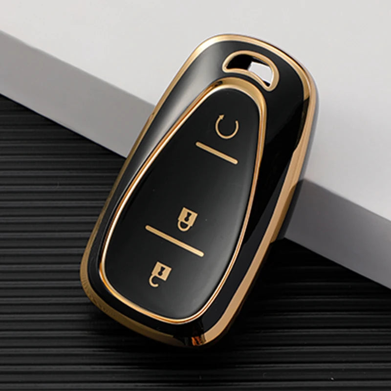 TPU Key Fob Cover for Chevy Malibu, Camaro, Cruze, Equinox, Bolt, Trax