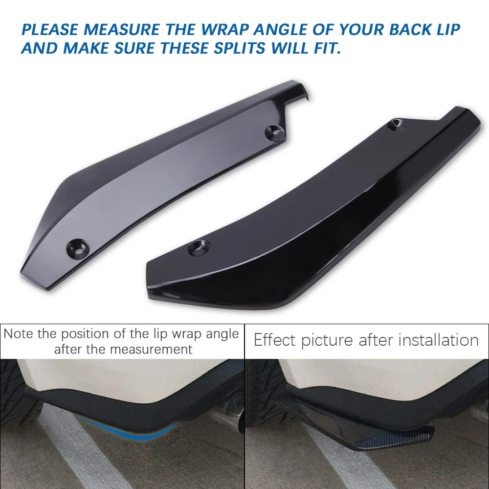 Rear Bumper Splitter Canards for 2018-2021 Dodge Charger and Challenger