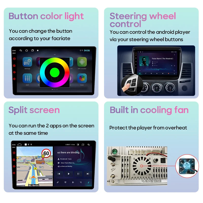 10 in. Android CarPlay Head Unit for 2014-2018 Jeep Cherokee KL