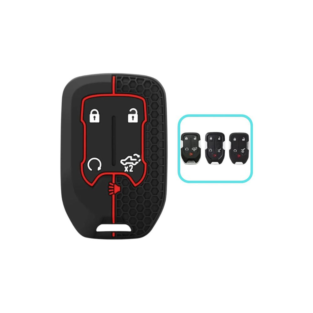 Silicone Key Fob Cover for Chevy Silverado, Tahoe, Camaro, Malibu, Equinox