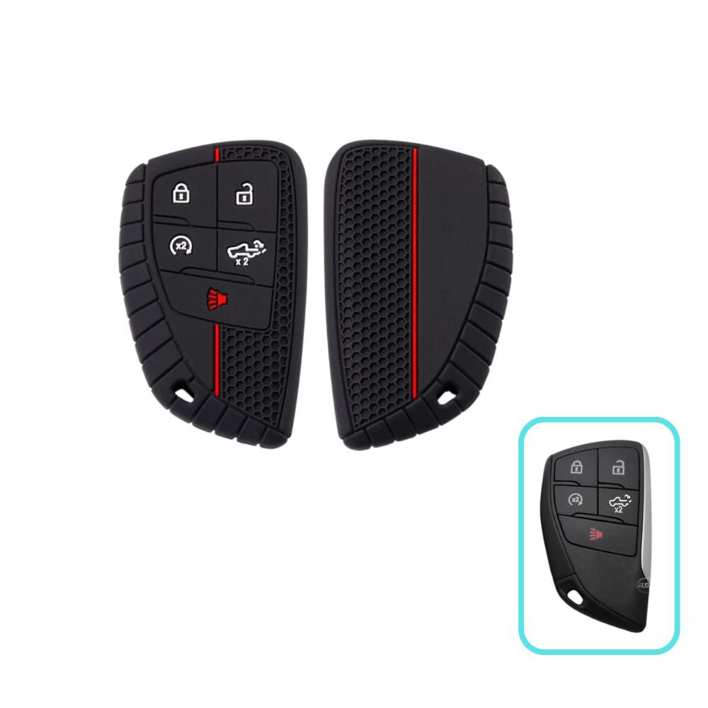 Silicone Key Fob Cover for Chevy Silverado, Tahoe, Camaro, Malibu, Equinox