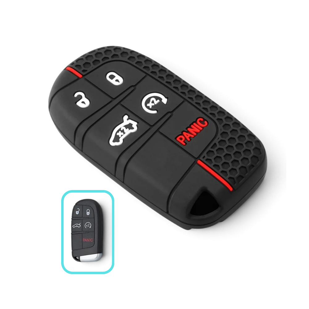 Silicone Key Fob Cover for Dodge Ram, Charger, Challenger, Durango