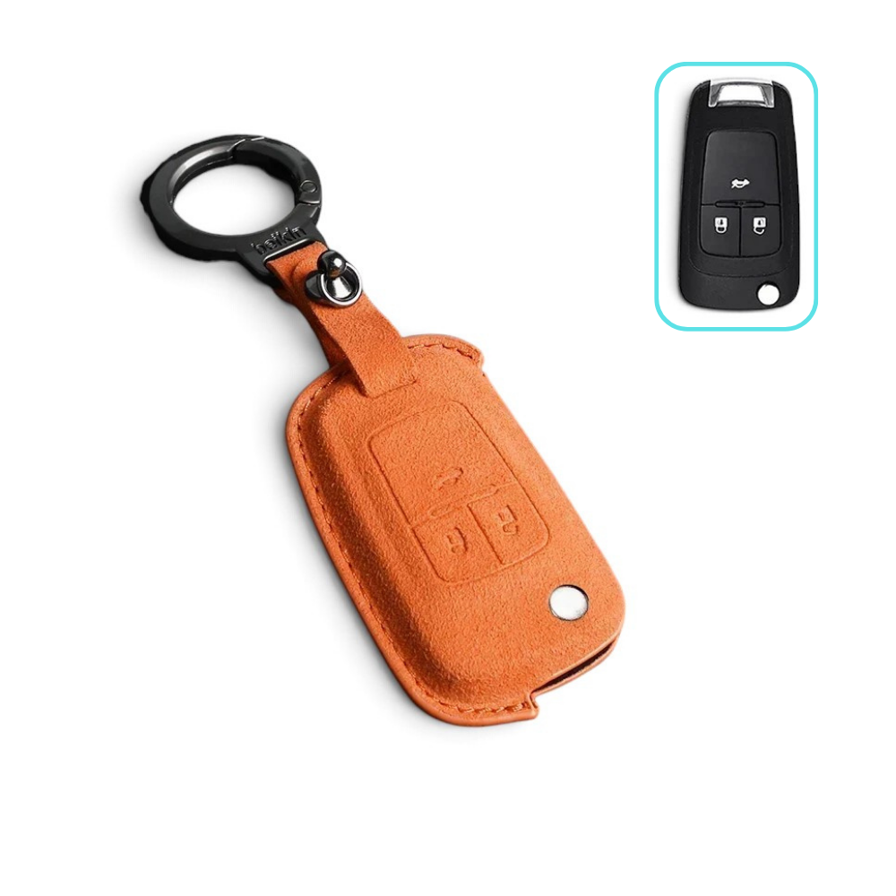 Suede-Finish Key Fob Cover for Chevrolet Camaro, Silverado, Tahoe