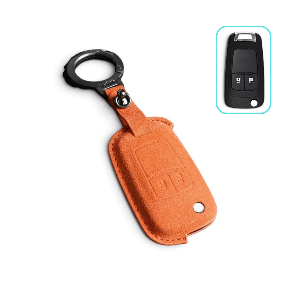 Suede-Finish Key Fob Cover for Chevrolet Camaro, Silverado, Tahoe