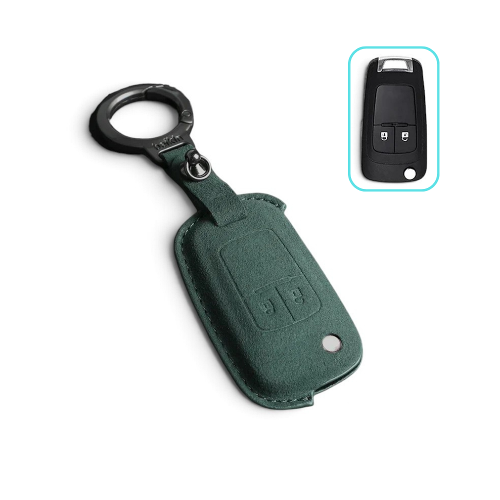 Suede-Finish Key Fob Cover for Chevrolet Camaro, Silverado, Tahoe