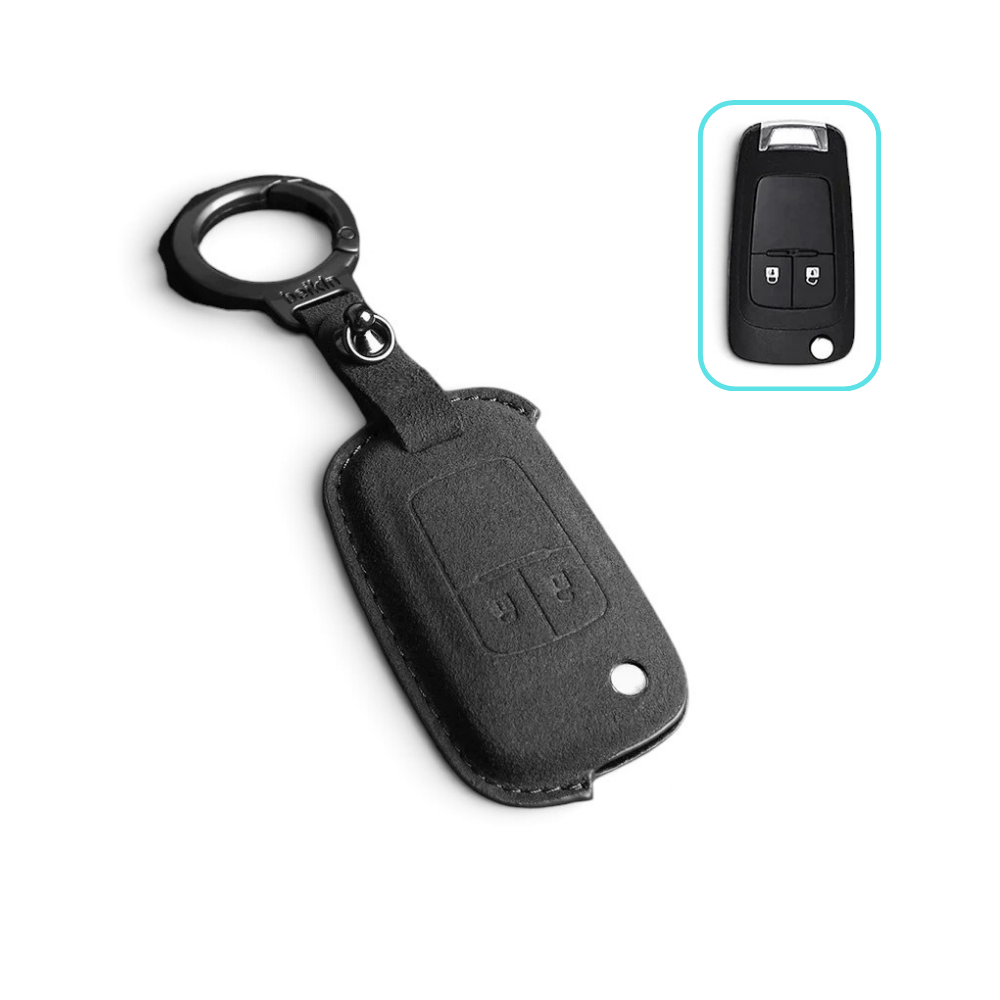 Suede-Finish Key Fob Cover for Chevrolet Camaro, Silverado, Tahoe